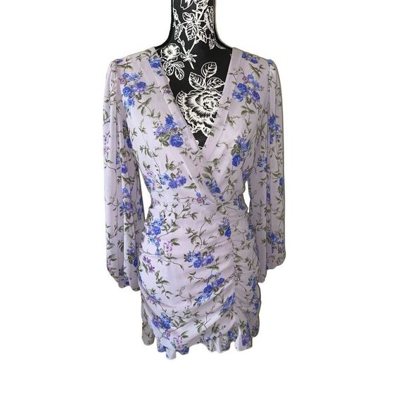 Forever 21 Floral Mini Dress Formal Sundress Flower Ruffles Party - Picture 1 of 12